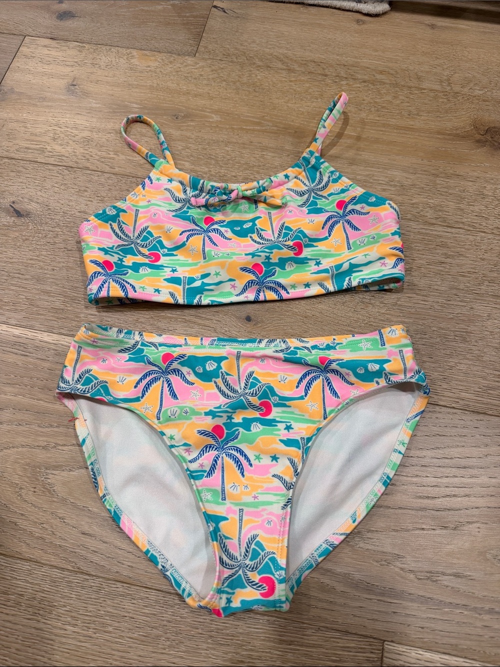 Cat & Jack Kids Bikini in Teal, Pink, Yellow